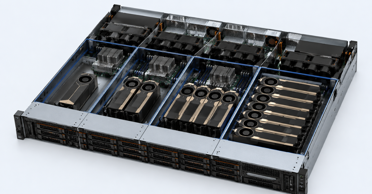 1, 2, 4, or 8 GPUs in a server