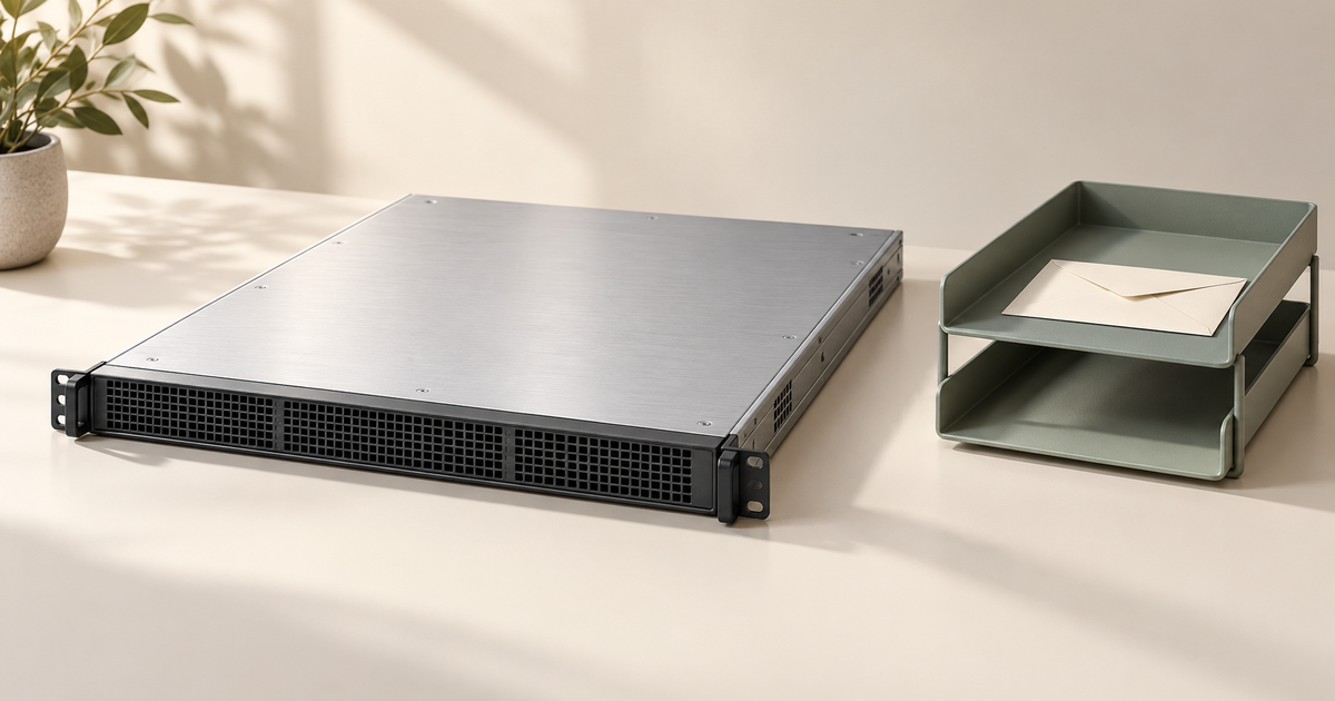 Mail server and a letter tray