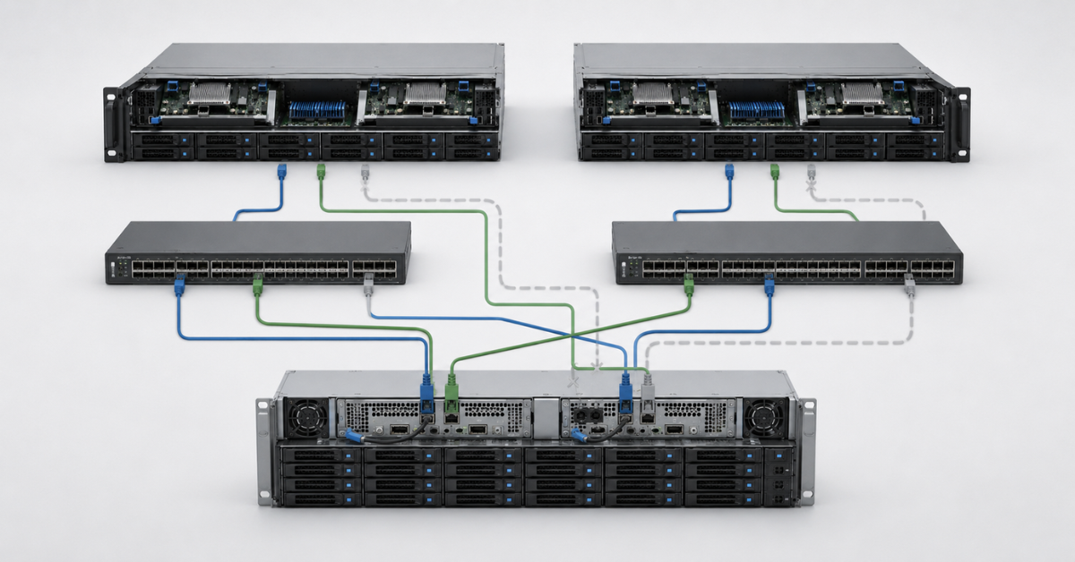 Dual-controller storage architecture