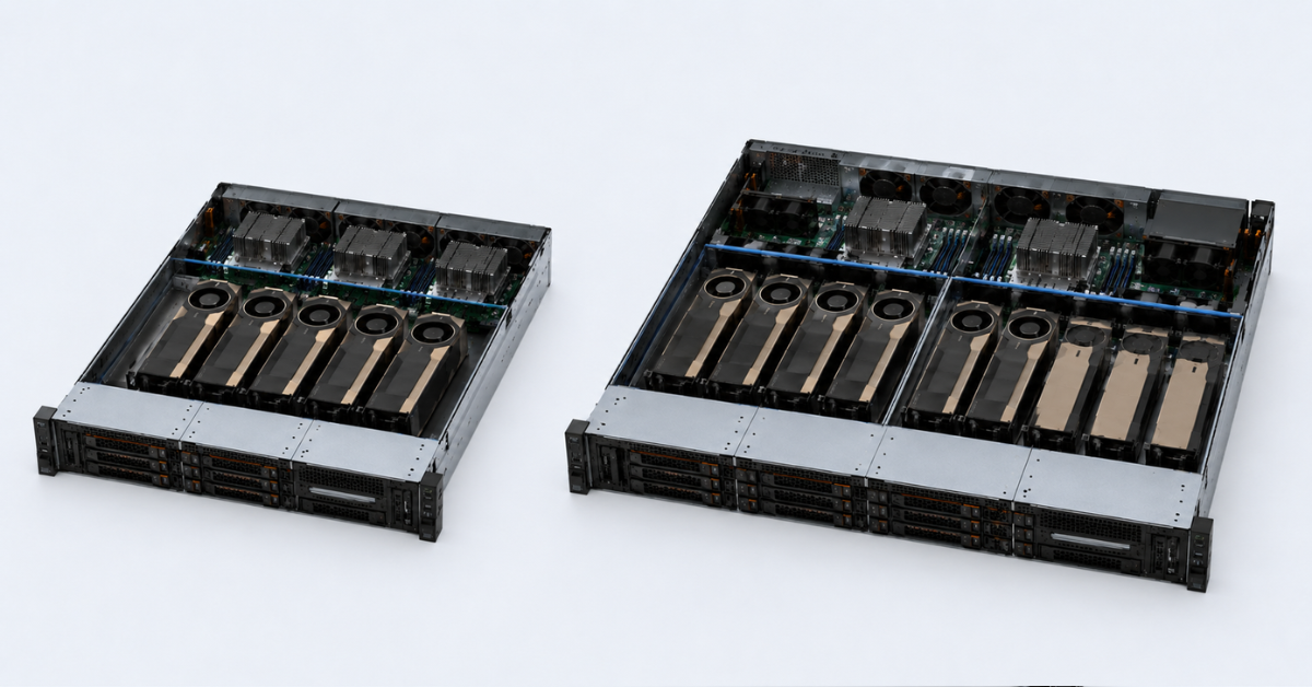 Comparing 4 and 8 GPUs in a server
