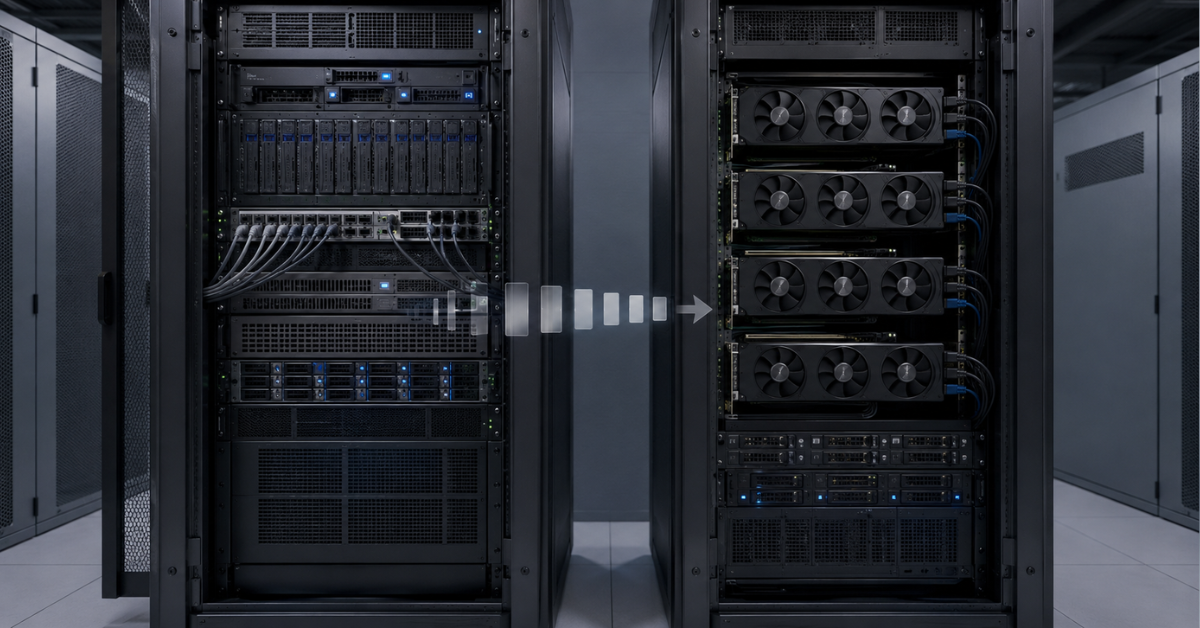 Hybrid CPU and GPU architecture for AI inference