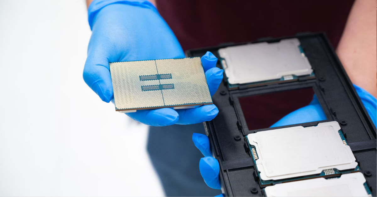 5th Gen Intel Xeon processor viewed from the contact side