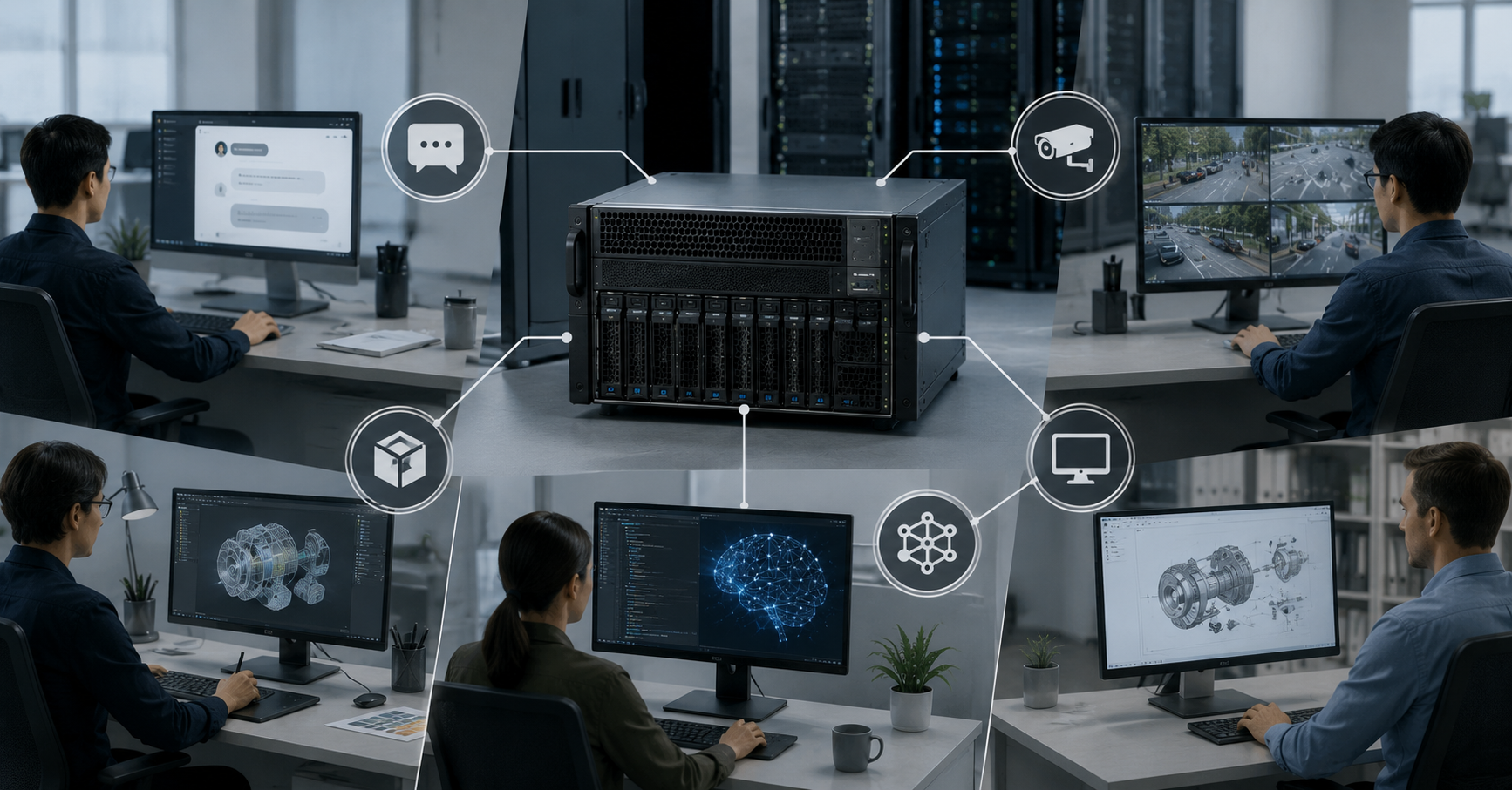 H100 and H200 GPU server for heavy AI workloads