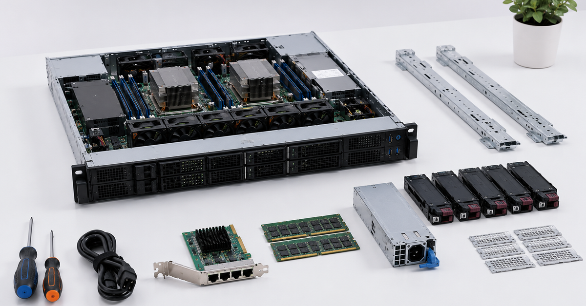 Visual inspection of a refurbished server