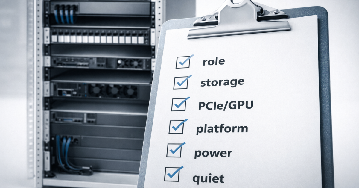 Checklist for choosing server height (1U/2U/4U)