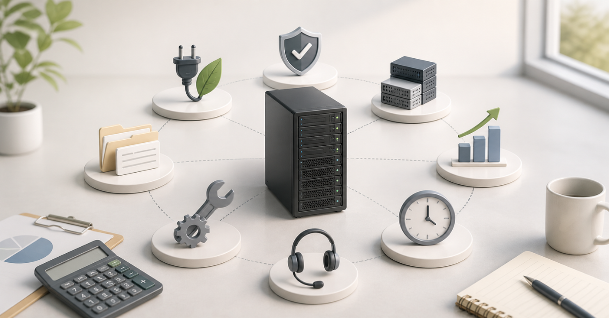 Server cost of ownership calculation