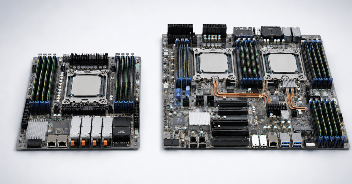 One AMD EPYC instead of two processors