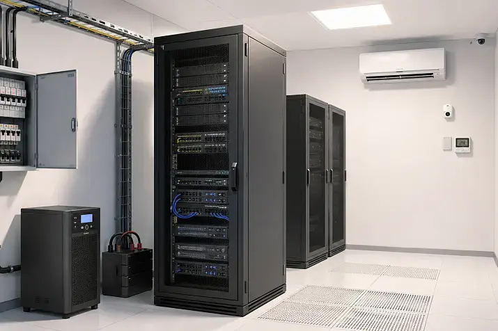 How to Design a Small 1-3 Rack Server Room: Power, Cooling, Noise, and Security