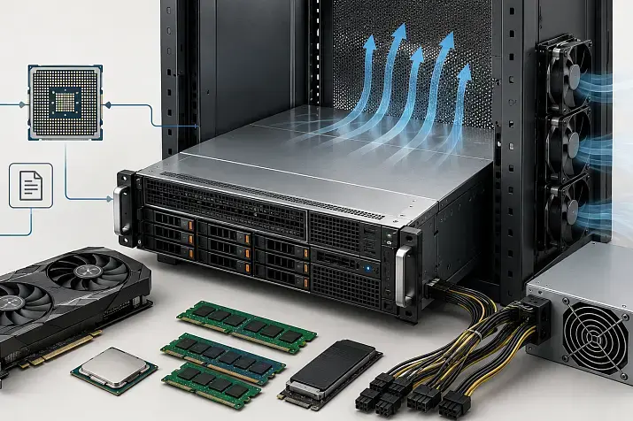 How to Choose a Server for Local AI Inference: CPU, GPU, VRAM, PCIe, Power, and Cooling